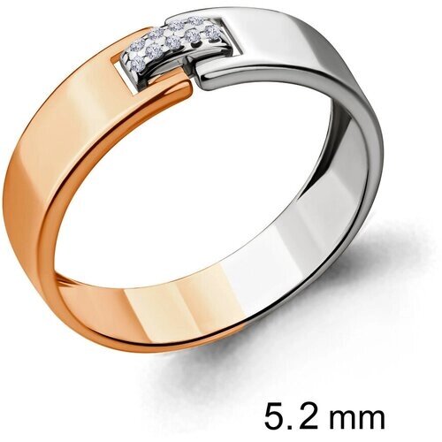 Кольцо Diamant online, золото, 585 проба, бриллиант, размер 19.5
