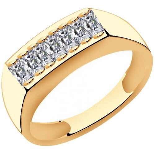 Кольцо Diamant online, золото, 585 проба, фианит, размер 18.5