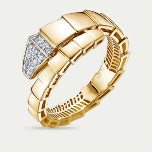Кольцо GOLD CENTER, желтое золото, 585 проба, бриллиант, размер 17