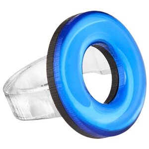 Кольцо MONOLAMA, размер 17, голубой, синий