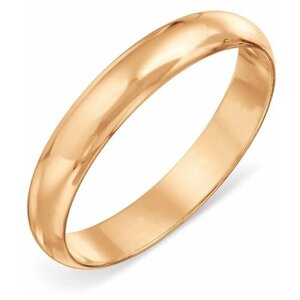 Кольцо обручальное Яхонт 141367 красное золото, 585 проба, размер 22, золотой