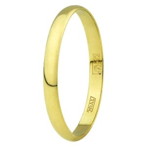 Кольцо обручальное Юверос желтое золото, 585 проба, размер 16