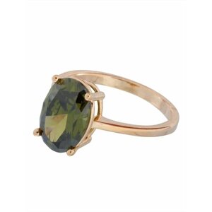 Кольцо помолвочное Lotus Jewelry, хризолит, размер 18, зеленый