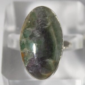 Кольцо True Stones, флюорит, размер 17, фиолетовый, зеленый