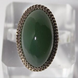 Кольцо True Stones, нефрит, размер 17, зеленый