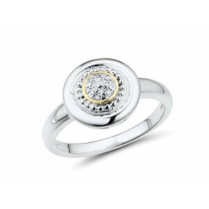 Кольцо VALTERA, серебро, 925 проба, бриллиант, размер 18, серебряный