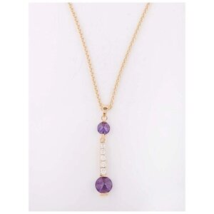 Колье Lotus Jewelry, аметист, длина 40 см, фиолетовый