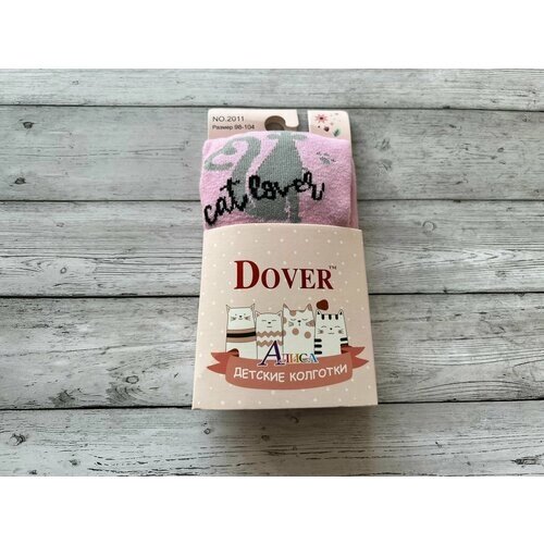 Колготки Dover для девочек, классические, размер 98-104, розовый