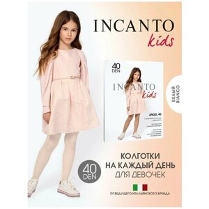 Колготки Incanto для девочек, классические, 40 den, размер 128-134, белый