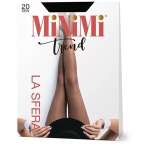 Колготки MiNiMi, 20 den, с ластовицей, размер 5, черный