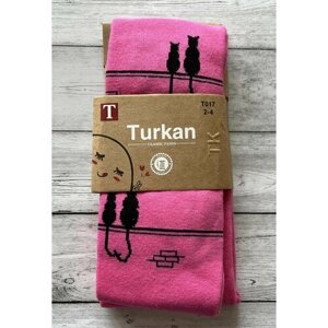 Колготки Turkan для девочек, размер 116/128, коралловый
