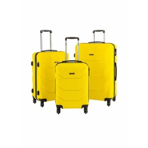 Комплект чемоданов Freedom 29858, размер S/M/L, желтый