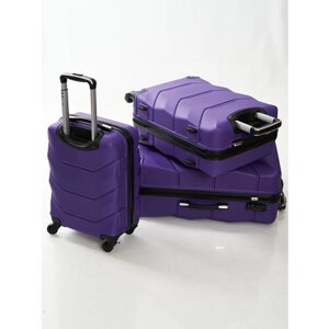 Комплект чемоданов Freedom, 90 л, размер M, фиолетовый