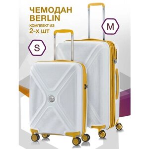 Комплект чемоданов L'case, 2 шт., 78 л, размер S/M, белый