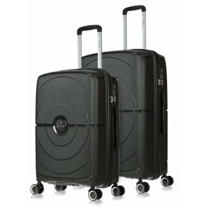 Комплект чемоданов L'case Doha, 2 шт., 112.5 л, размер M/L, серый