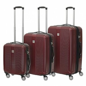 Комплект чемоданов на колесах с весами Tony Perotti IG-1528/4 бордовый