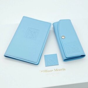 Комплект для паспорта William Morris, голубой