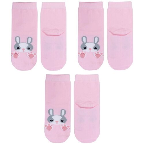 Комплект из 3 пар детских носков Красная ветка с-2107, розовые, размер 14-16