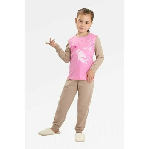 Комплект одежды Basia, размер 122-64, розовый, бежевый