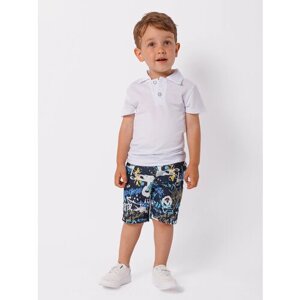 Комплект одежды Chadolls для мальчиков, рубашка и шорты, повседневный стиль, карманы, пояс на резинке, размер 86, синий, белый
