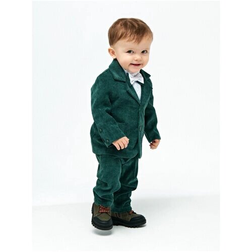 Комплект одежды Chadolls, рубашка и брюки, нарядный стиль, размер 122, зеленый