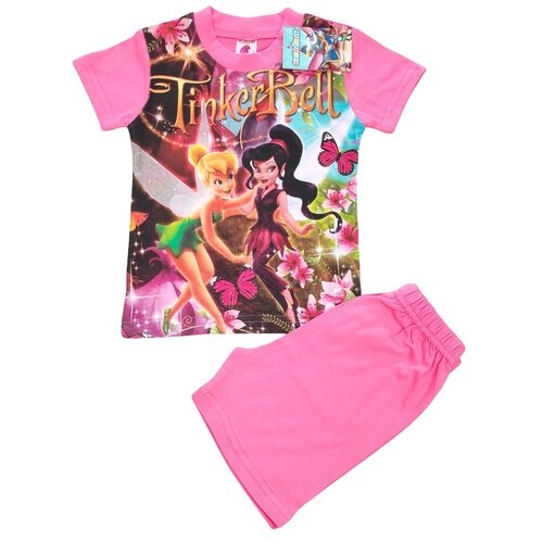 Комплект одежды ELEPHANT KIDS для девочек, футболка и шорты, повседневный стиль, размер 28, розовый