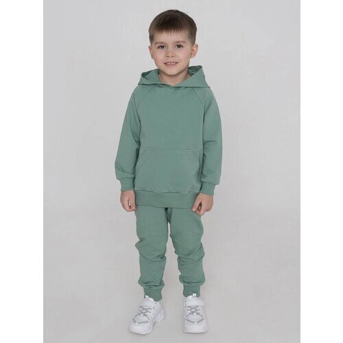 Комплект одежды ИвБэби, толстовка и брюки, спортивный стиль, размер 98/56, зеленый