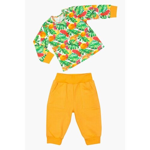 Комплект одежды LITTLE WORLD OF ALENA, размер 86, зеленый, желтый