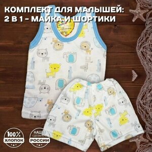 Комплект одежды Мамин Малыш, размер 74, голубой