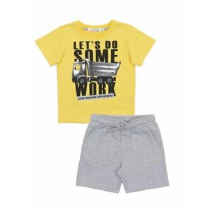 Комплект одежды Me & We, размер 116, желтый, серый