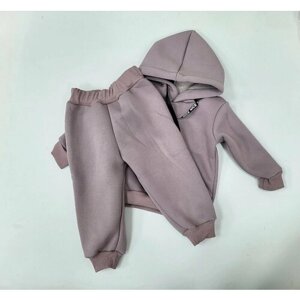 Комплект одежды Милана детский, брюки и худи, спортивный стиль, карманы, размер 80, фиолетовый, розовый