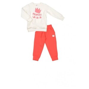 Комплект одежды Mini Maxi для девочек, легинсы и футболка, повседневный стиль, размер 98, белый