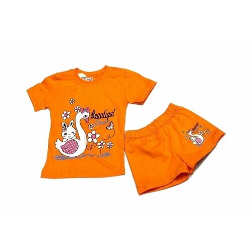 Комплект одежды , размер 3, оранжевый