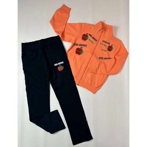 Комплект одежды WANEX, размер 146, оранжевый, синий