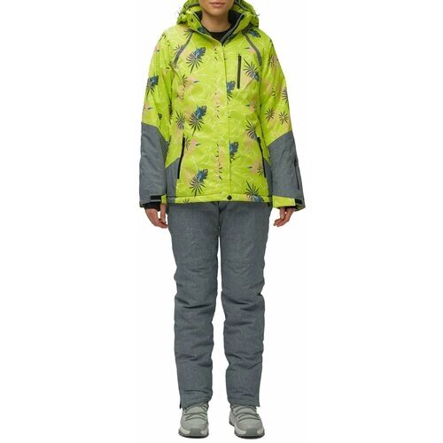 Комплект с брюками для сноубординга, зимний, силуэт полуприлегающий, утепленный, водонепроницаемый, размер 42, зеленый