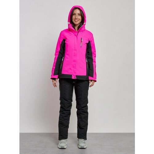 Комплект с полукомбинезоном MTFORCE для сноубординга, зимний, силуэт прямой, карманы, карман для ски-пасса, подкладка, капюшон, мембранный, утепленный, водонепроницаемый, размер S, розовый