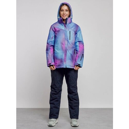 Комплект с полукомбинезоном MTFORCE, зимний, силуэт прямой, карманы, карман для ски-пасса, подкладка, капюшон, мембранный, утепленный, водонепроницаемый, размер 6XL, фиолетовый