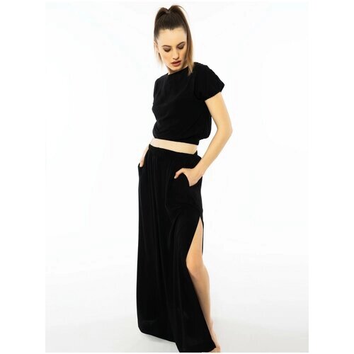 Комплект Vienetta, юбка, карманы, размер 46, черный