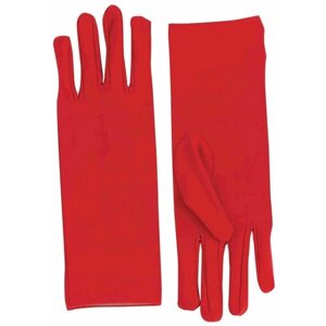 Короткие красные перчатки