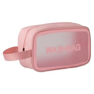 Косметичка водонепроницаемая Washbag сумка с ручкой органайзер косметичка для бассейна душа роддома, розовая 22*8*12см