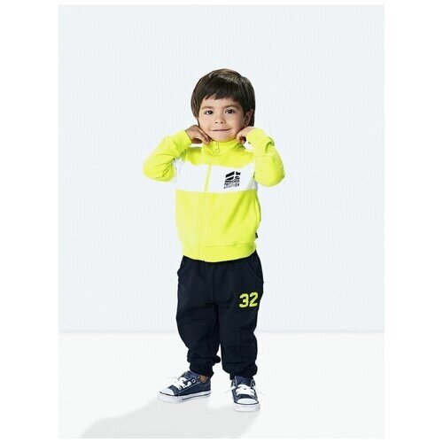 Костюм Mini Maxi для мальчиков, толстовка и брюки, размер 104, желтый