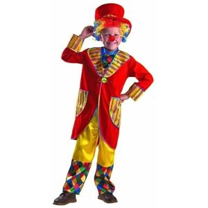 Костюмы маскарадные для детей "Клоун Франт красный", размер 34, рост 134-140 см