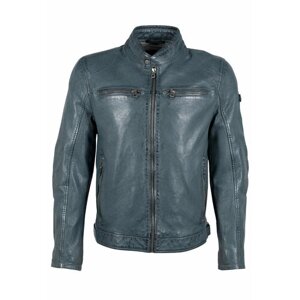 Кожаная куртка gipsy, размер 4XL, синий