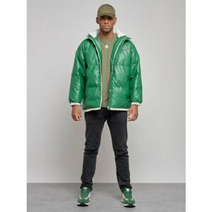 Кожаная куртка MTFORCE, размер 52, зеленый