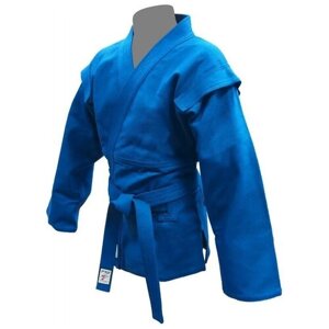 Куртка для самбо РЭЙ-СПОРТ с поясом, сертификат ВФС, размер , синий