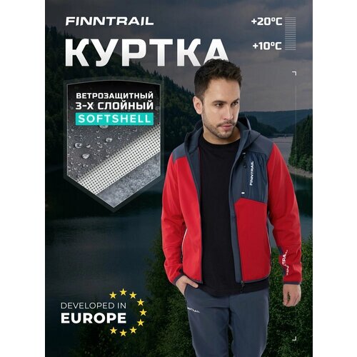 Куртка Finntrail Softshell Nitro, размер L, красный
