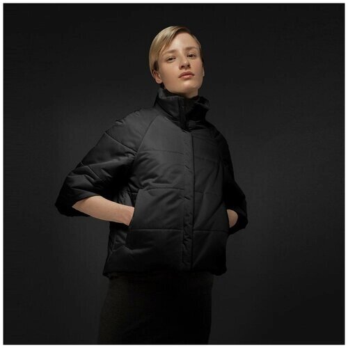 Куртка Kometa демисезонная, силуэт свободный, манжеты, размер 42, черный