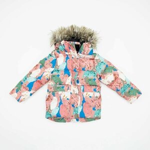 Куртка КОТОФЕЙ, размер 98, розовый, голубой