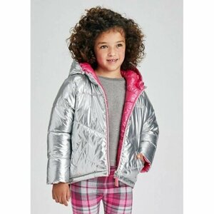 Куртка Mayoral, размер 122 (7 лет), розовый, серебряный