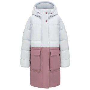 Куртка Oldos зимняя, утепленная, карманы, размер M/170, розовый, серый